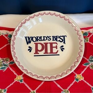 Vintage Mount Clemens Pottery - World's Best Pie Plate - 10 1/4" Japan